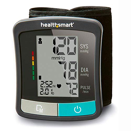 HealthSmart Digital Standard Blood Pressure Monitor with Automatic Upper Cuff That Displays Pulse Rate and Irregular Heartbeat, Stores up to 120 Readings for 2 Users (Pack of 48)