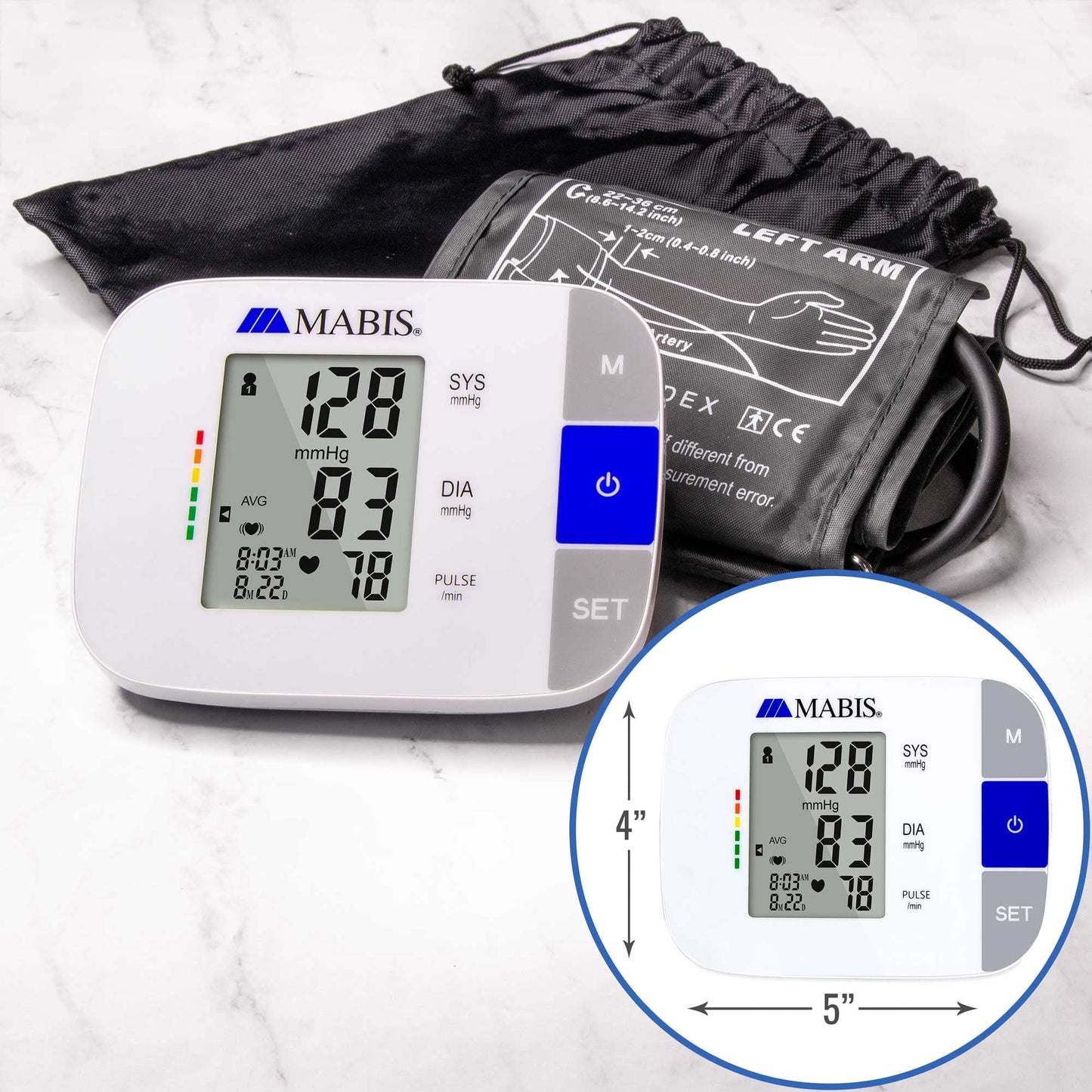 MABIS Universal Talking Blood Pressure Monitor, Upper Arm, Irregular Heartbeat Detection, 396-Reading Memory Storage for 4 User Profiles, FSA & HSA Eligible (Pack of 24)